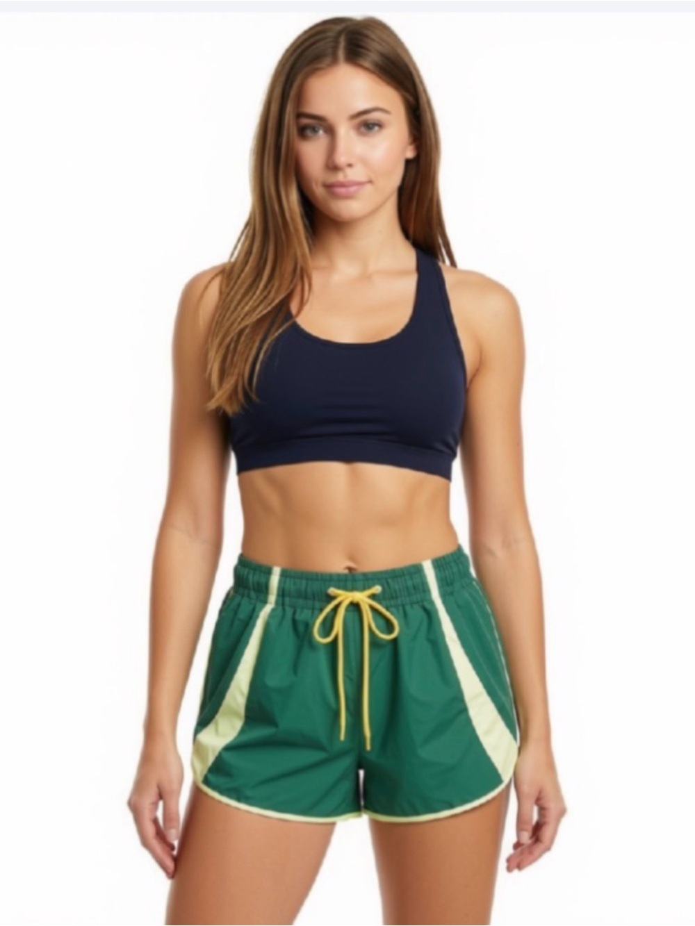 ONCEPT Emerald Green Colorblock Nylon Track Shorts NWT